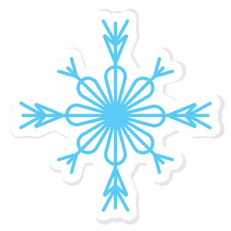 Cute snowflake stickerのイラスト素材