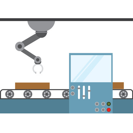 abstract production line on a white background, vector illustration design