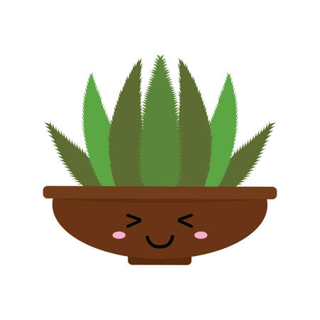 front view of cartoon captus, vector illustration designのイラスト素材