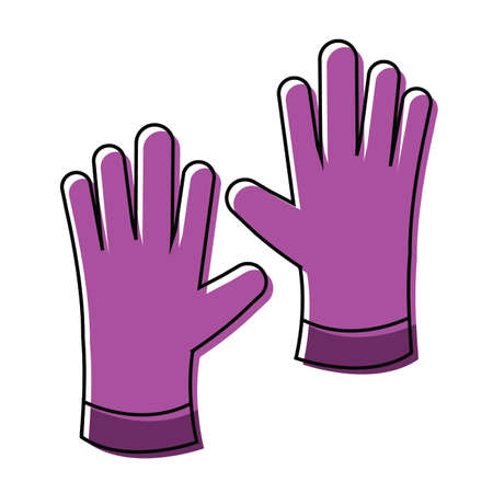 isolated winter gloves on a white background, vector illustration designのイラスト素材