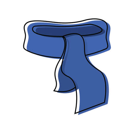 isolated winter scarf on a white background, vector illustration designのイラスト素材