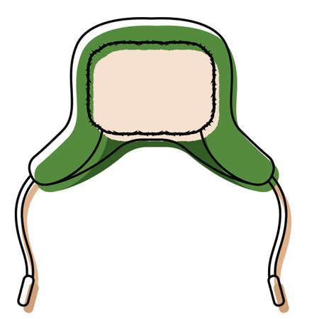 isolated winter hat on a white background, vector illustration designのイラスト素材