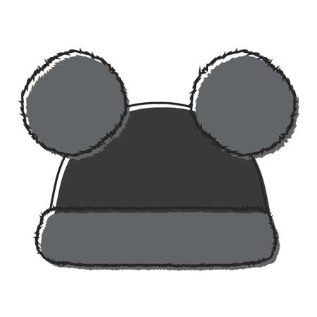 isolated winter hat on a white background, vector illustration designのイラスト素材