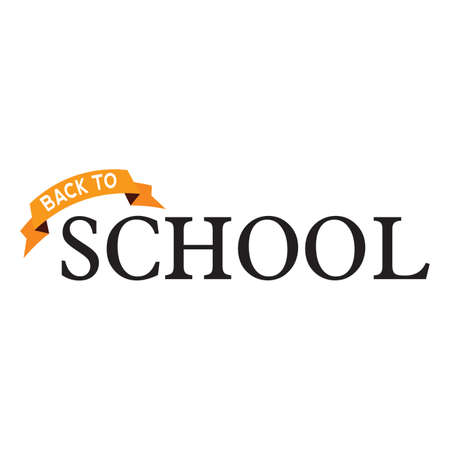Back to school background with some allusive objects, vector illustration designのイラスト素材