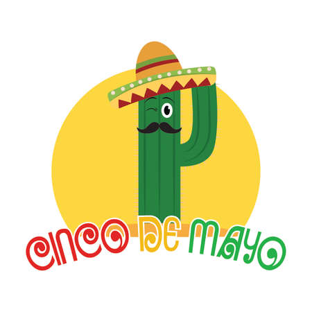 cinco de mayo background with some special objectsのイラスト素材