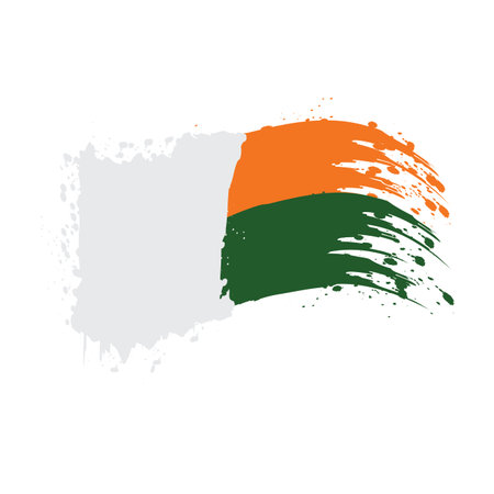 watercolor flag of Madagascar, vector illustration designのイラスト素材