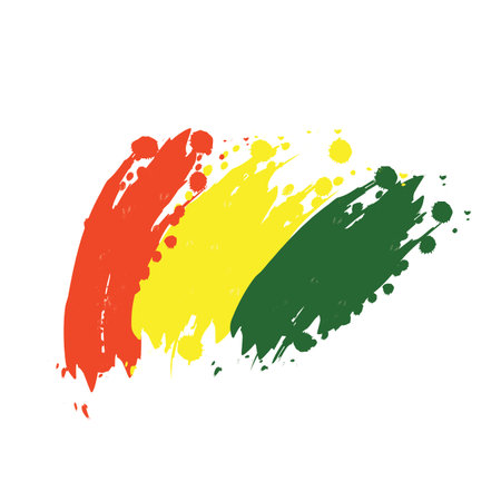 watercolor flag of Guinea, vector illustration designのイラスト素材
