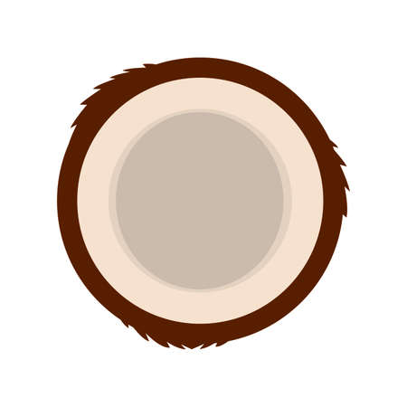 isolated cut coconut image, vector illustration designのイラスト素材