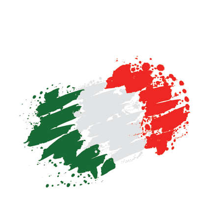watercolor flag of Italy, vector illustration designのイラスト素材