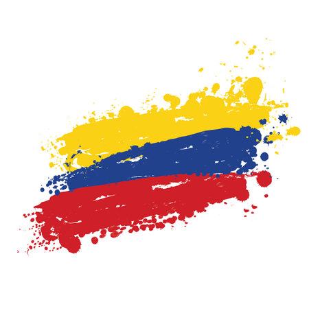 watercolor flag of Colombia, vector illustration designのイラスト素材