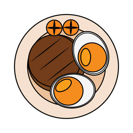 top view of delicious fast food, vector illustration designのイラスト素材