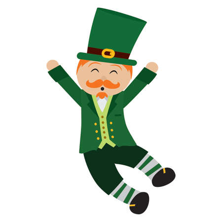 cute saint pattrick day gnome, vector illustration designのイラスト素材