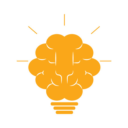 abstract light bulb on a white background