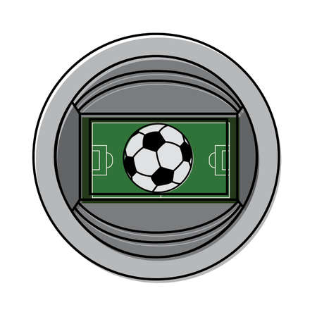 abstract soccer training equipment on a white bacckgroundのイラスト素材