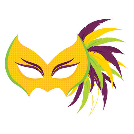 abstract carnival mask on a white backgroundのイラスト素材