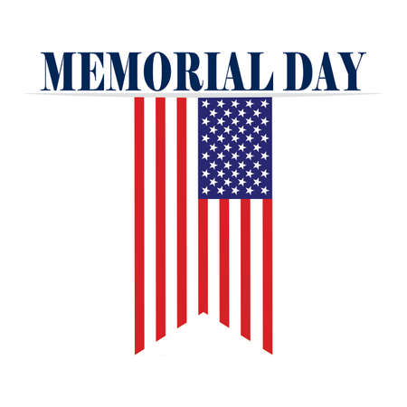 abstract memorial day background with some speical objects, vector illustration designのイラスト素材