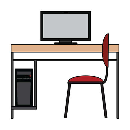 abstract office object on a white background, vector illustration designのイラスト素材