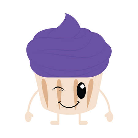 Cute fast food cartoon on a white background, vector illustration designのイラスト素材