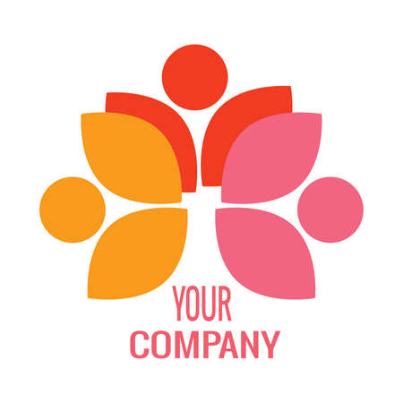 Abstract company icon isolated on whiteのイラスト素材