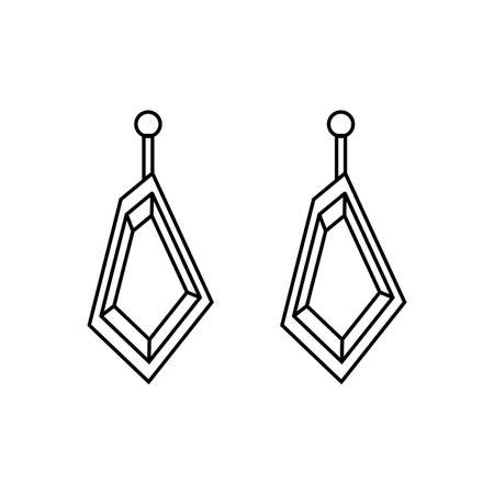 abstract outline jewelry on a white background, vector illustration designのイラスト素材