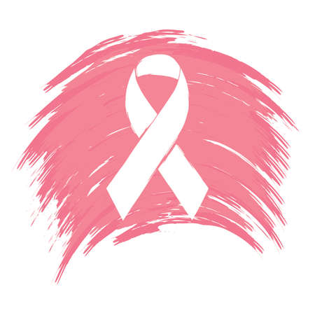 Breast Cancer symbol isolated on whiteのイラスト素材
