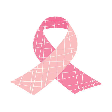 Breast Cancer symbol isolated on whiteのイラスト素材
