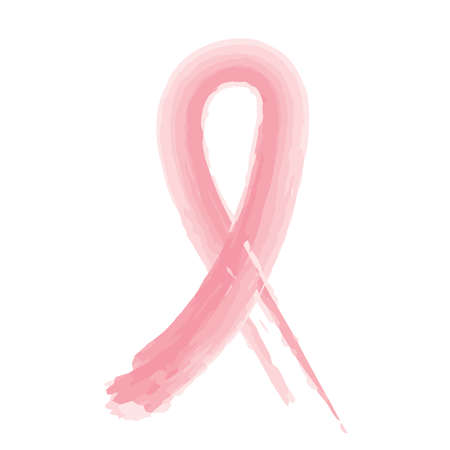 Breast Cancer symbol isolated on whiteのイラスト素材