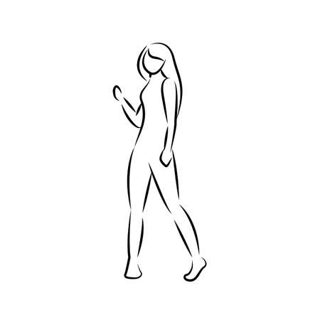 Women body drawingのイラスト素材