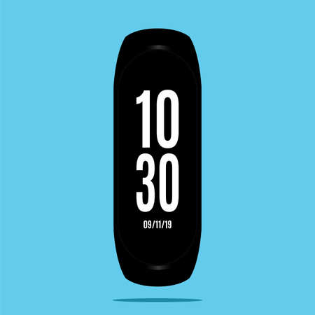 Isolated smart watch on a colored background - Vector illustrationのイラスト素材