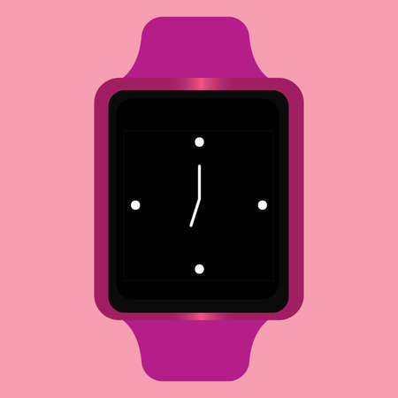 Isolated smart watch on a colored background - Vector illustrationのイラスト素材