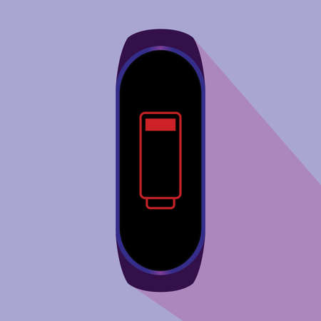 Isolated smart watch on a colored background - Vector illustrationのイラスト素材