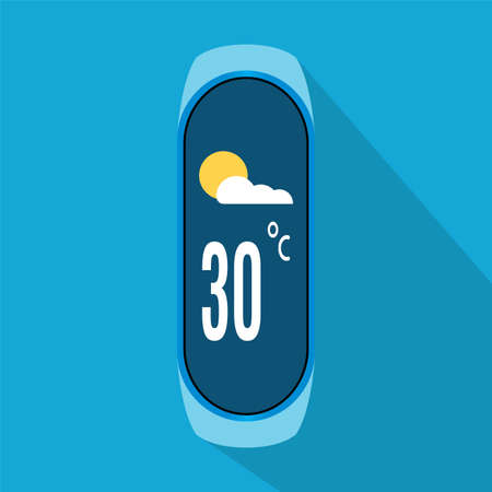 Isolated smart watch on a colored background - Vector illustrationのイラスト素材