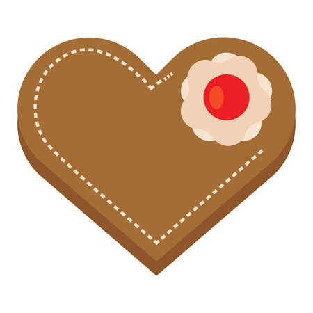 Isolated birthday cake. Sweet dessert - Vector illustrationのイラスト素材