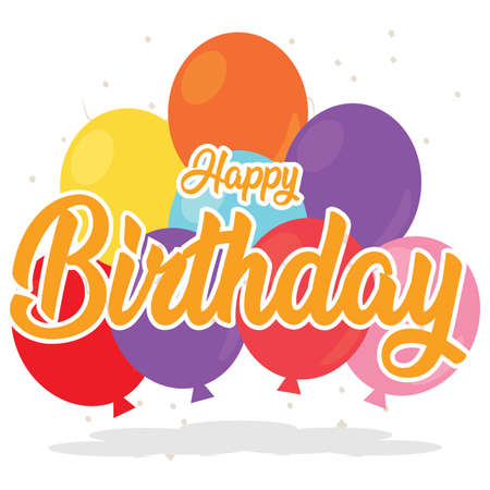 Birthday card with text - Vector illustration designのイラスト素材