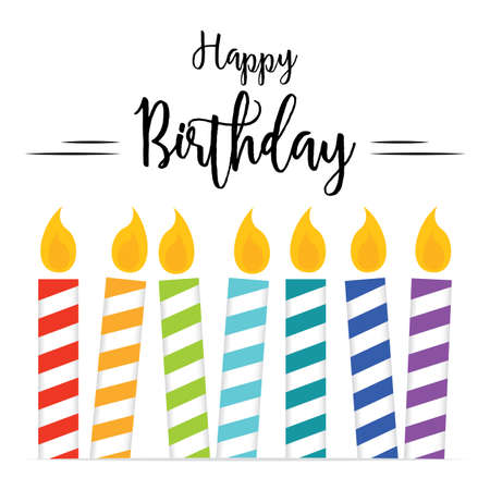 Birthday card with text - Vector illustration designのイラスト素材