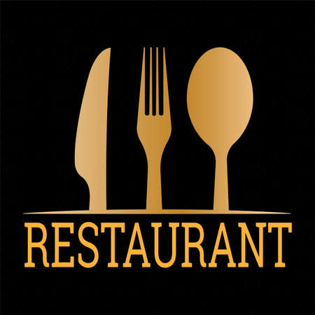 Luxury restaurant logo. Menu design - Vector illustrationのイラスト素材