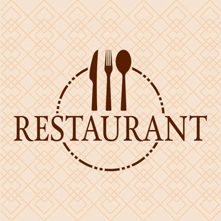 Vintage restaurant logo. Menu design - Vector illustrationのイラスト素材