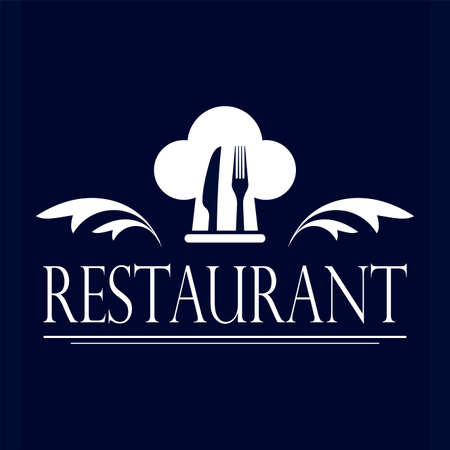 Restaurant logo. Food menu design - Vector illustrationのイラスト素材
