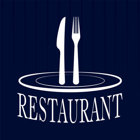 Restaurant logo. Food menu design - Vector illustrationのイラスト素材