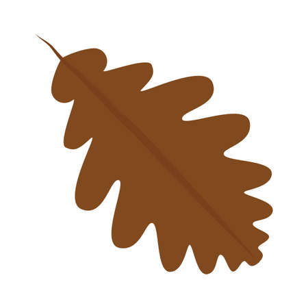 Isolated autumn leaf on a white background - Vector illustration designのイラスト素材