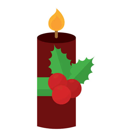 Isolated candel icon. Christmas season - Vector illustration designのイラスト素材