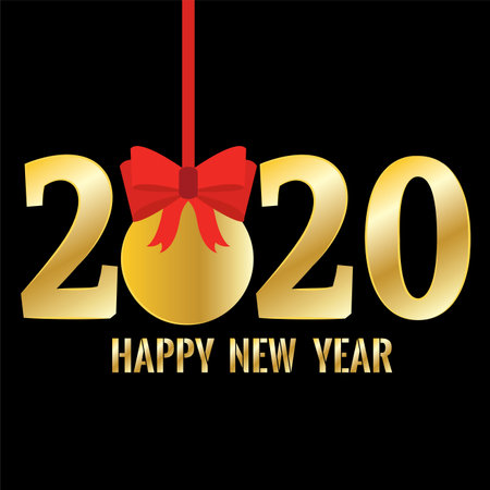 Luxxury card of a happy new year 2020 - Vector illustration design