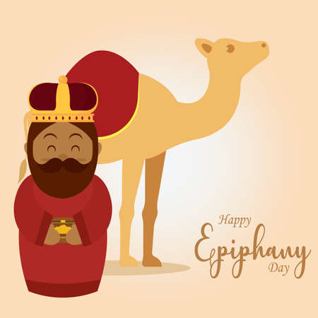 Happy epiphany day posterのイラスト素材