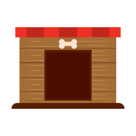 Isolated dog house. Pet house - Vector illustration designのイラスト素材