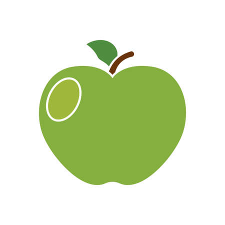 Isolated green apple icon. Thanksgiving season - Vector illustration designのイラスト素材
