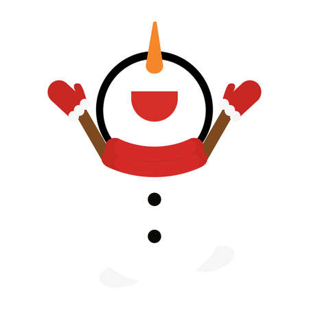 Isolated snowman cartoon. Christmas season - Vector illustration designのイラスト素材
