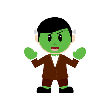 Isolated frankenstein costume. Halloween costume - Vector illustration designのイラスト素材