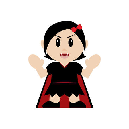 Isolated vampire woman costume. Halloween costume - Vector illustration designのイラスト素材