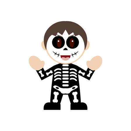 Isolated skeleton costume. Halloween costume - Vector illustration designのイラスト素材