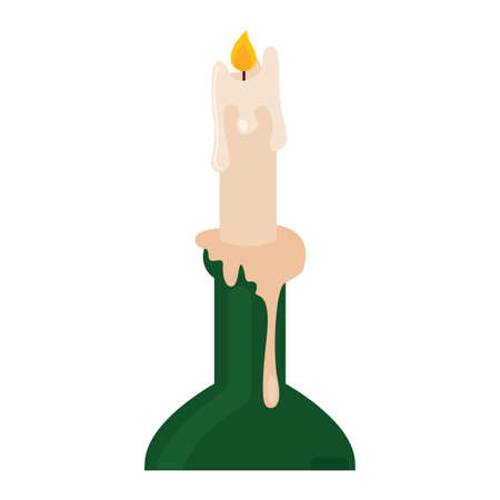 Isolated candle icon. Halloween season - Vector illustration designのイラスト素材
